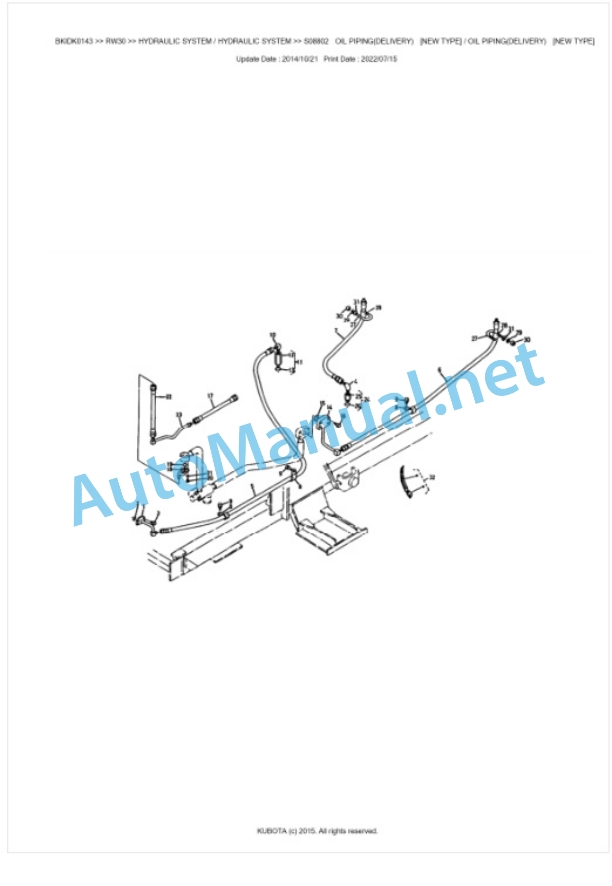 Kubota RW30 Parts Manual PDF BKIDK0143 4 Kubota RW30 Parts Manual PDF BKIDK0143-4