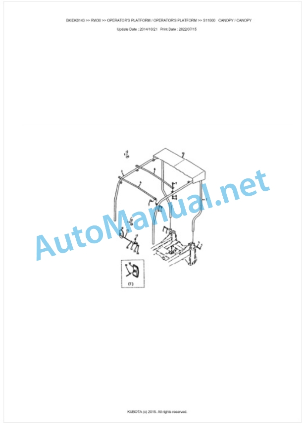 Kubota RW30 Parts Manual PDF BKIDK0143 5 Kubota RW30 Parts Manual PDF BKIDK0143-5
