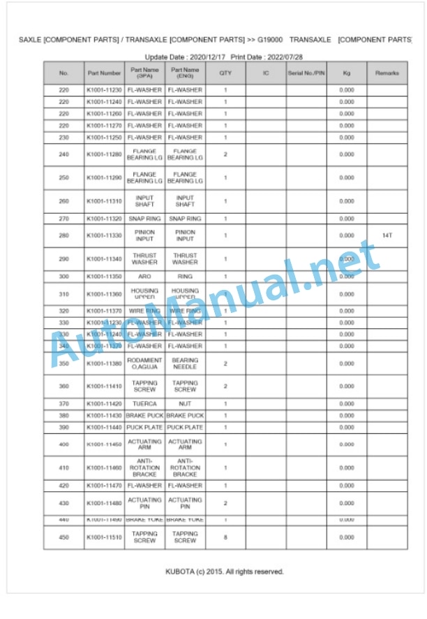 Kubota S90V Parts Manual PDF BKIDA0044 4 Kubota S90V Parts Manual PDF BKIDA0044-4