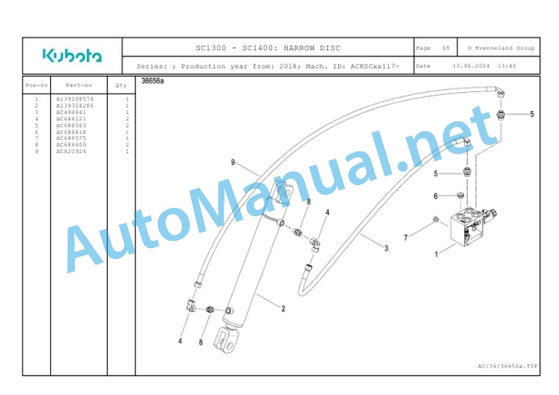 Kubota SC1300, SC1400 Parts Manual PDF 3 Kubota SC1300, SC1400 Parts Manual PDF-3