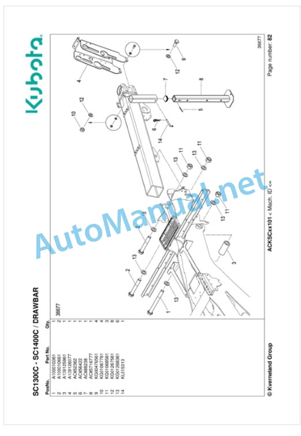 Kubota SC1300C, SC1400C Parts Manual PDF 2 Kubota SC1300C, SC1400C Parts Manual PDF-2