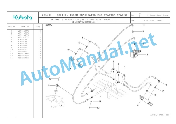 Kubota SC1301, SC1401 Parts Manual PDF 4 Kubota SC1301, SC1401 Parts Manual PDF-4