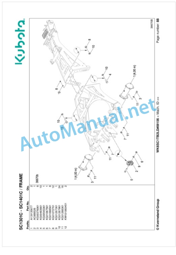 Kubota SC1301C, SC1401C Parts Manual PDF 3 Kubota SC1301C, SC1401C Parts Manual PDF-3
