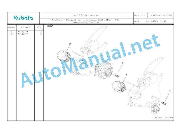 Kubota SC1401CF Parts Manual PDF 2 Kubota SC1401CF Parts Manual PDF-2