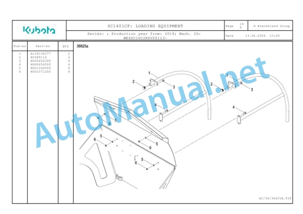 Kubota SC1401CF Parts Manual PDF 4 Kubota SC1401CF Parts Manual PDF-4