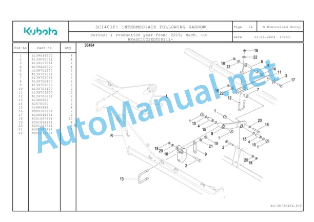 Kubota SC1401F Parts Manual PDF 3 Kubota SC1401F Parts Manual PDF-3