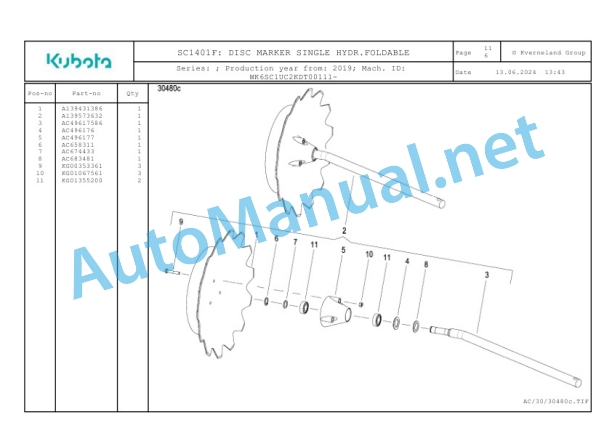 Kubota SC1401F Parts Manual PDF 4 Kubota SC1401F Parts Manual PDF-4