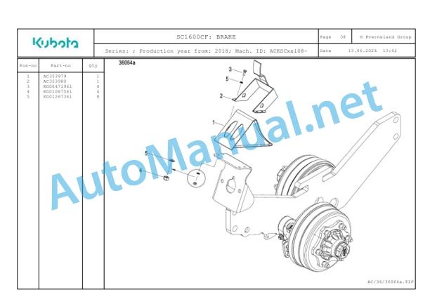 Kubota SC1600CF Parts Manual PDF 2 Kubota SC1600CF Parts Manual PDF-2