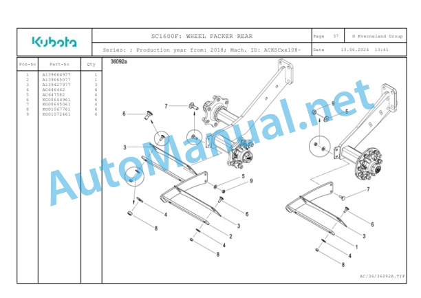 Kubota SC1600F Parts Manual PDF 2 Kubota SC1600F Parts Manual PDF-2