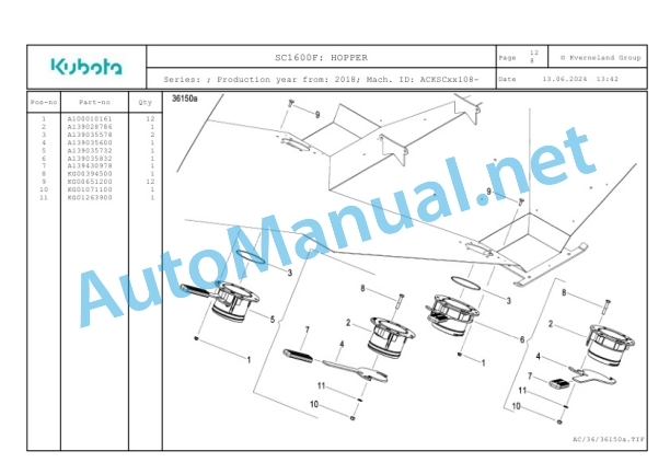 Kubota SC1600F Parts Manual PDF 4 Kubota SC1600F Parts Manual PDF-4