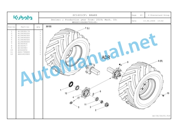 Kubota SC1601CF Parts Manual PDF 2 Kubota SC1601CF Parts Manual PDF-2