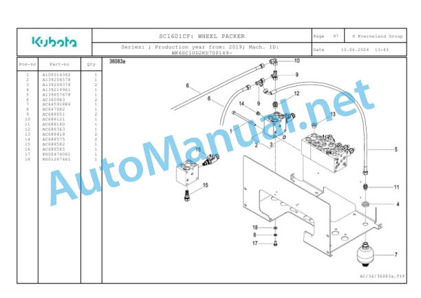 Kubota SC1601CF Parts Manual PDF 3 Kubota SC1601CF Parts Manual PDF-3