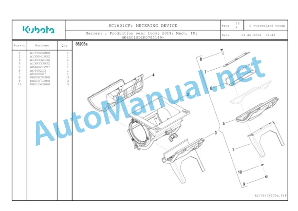 Kubota SC1601CF Parts Manual PDF 4 Kubota SC1601CF Parts Manual PDF-4