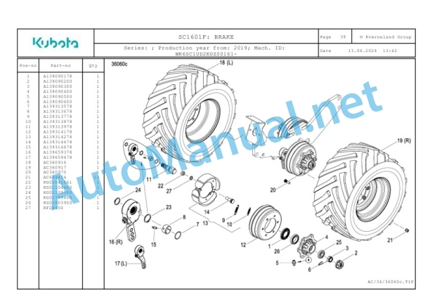 Kubota SC1601F Parts Manual PDF 2 Kubota SC1601F Parts Manual PDF-2