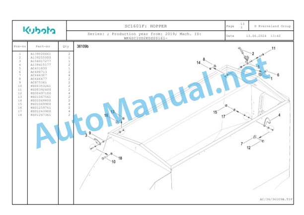 Kubota SC1601F Parts Manual PDF 4 Kubota SC1601F Parts Manual PDF-4