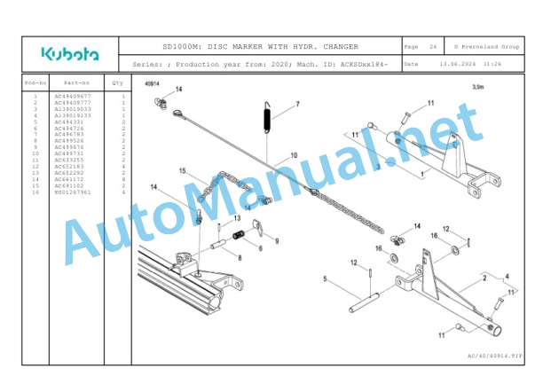 Kubota SD1000M Parts Manual PDF 2 Kubota SD1000M Parts Manual PDF-2