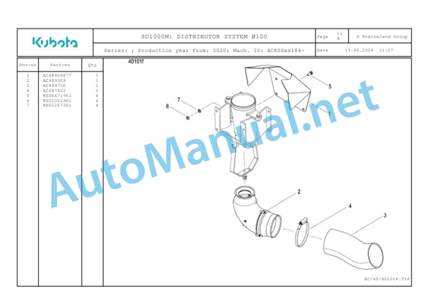 Kubota SD1000M Parts Manual PDF 5 Kubota SD1000M Parts Manual PDF-5