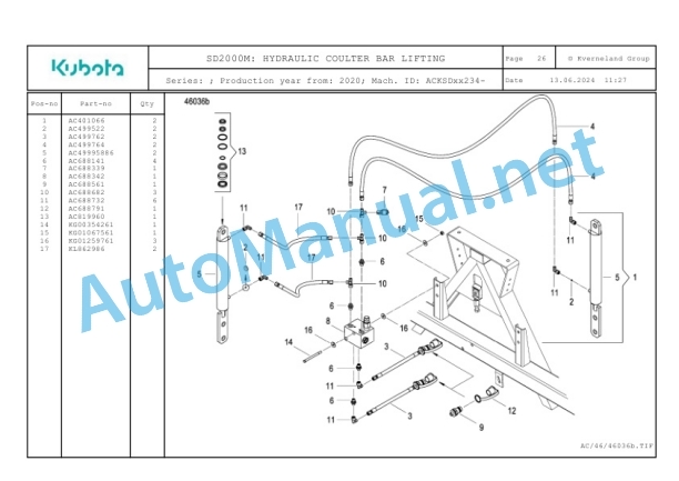 Kubota SD2000M Parts Manual PDF 2 Kubota SD2000M Parts Manual PDF-2