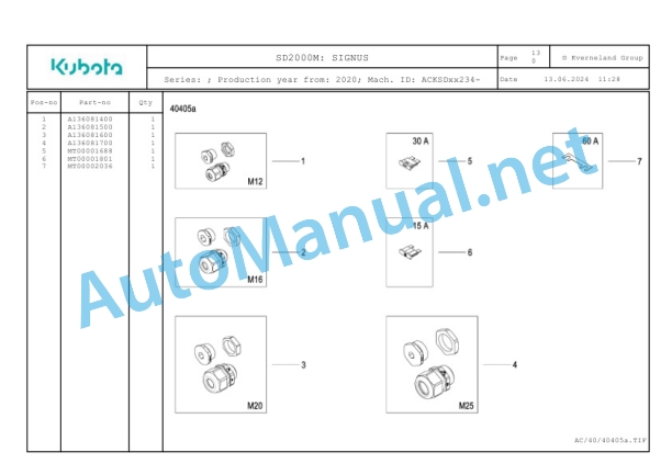 Kubota SD2000M Parts Manual PDF 5 Kubota SD2000M Parts Manual PDF-5