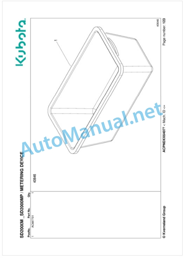 Kubota SD2000M, SD2000MP Parts Manual PDF 4 Kubota SD2000M, SD2000MP Parts Manual PDF-4