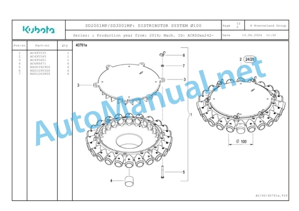 Kubota SD2001MP, SD3001MP Parts Manual PDF 4 Kubota SD2001MP, SD3001MP Parts Manual PDF-4