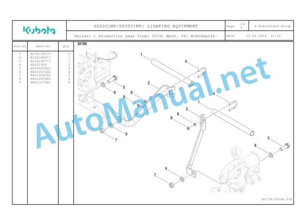 Kubota SD2001MP, SD3001MP Parts Manual PDF 5 Kubota SD2001MP, SD3001MP Parts Manual PDF-5