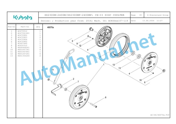 Kubota SD2300M-2400M, SD2300MP-2400MP Parts Manual PDF 2 Kubota SD2300M-2400M, SD2300MP-2400MP Parts Manual PDF-2
