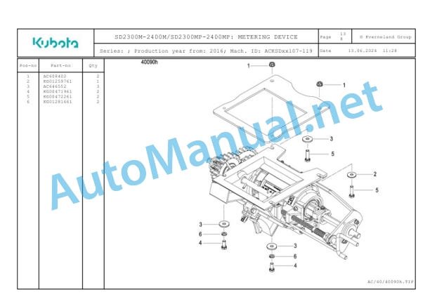 Kubota SD2300M-2400M, SD2300MP-2400MP Parts Manual PDF 4 Kubota SD2300M-2400M, SD2300MP-2400MP Parts Manual PDF-4