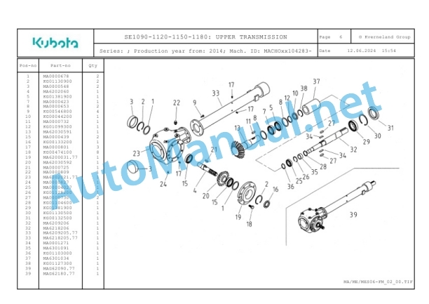 Kubota SE1090-1120-1150-1180 Parts Manual PDF 5 Kubota SE1090-1120-1150-1180 Parts Manual PDF-5