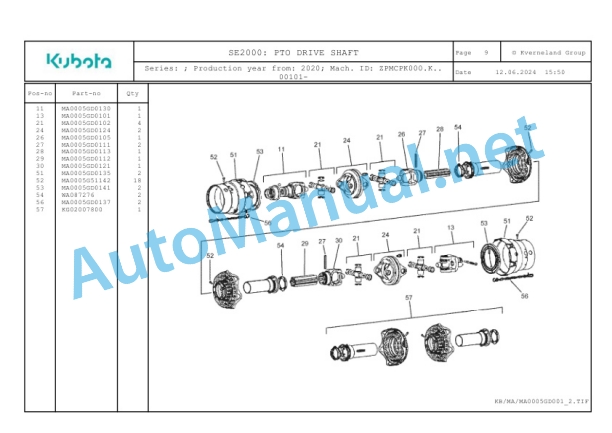 Kubota SE2000 Parts Manual PDF 4 Kubota SE2000 Parts Manual PDF-4