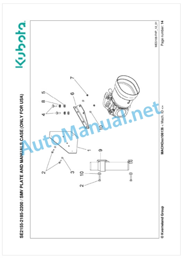 Kubota SE2155, SE2185, SE2200 Parts Manual PDF 5 Kubota SE2155, SE2185, SE2200 Parts Manual PDF-5