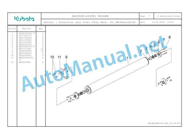 Kubota SE2200P-2230P Parts Manual PDF 4 Kubota SE2200P-2230P Parts Manual PDF-4