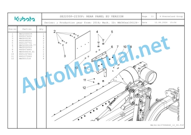 Kubota SE2200P-2230P Parts Manual PDF 5 Kubota SE2200P-2230P Parts Manual PDF-5