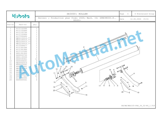 Kubota SE3000 Parts Manual PDF 4 Kubota SE3000 Parts Manual PDF-4