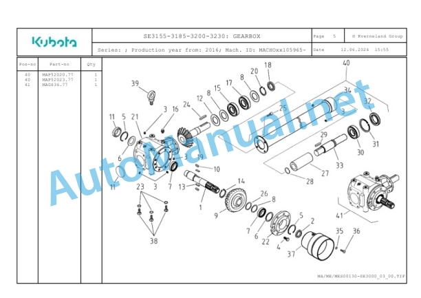 Kubota SE3155-3185-3200-3230 Parts Manual PDF 4 Kubota SE3155-3185-3200-3230 Parts Manual PDF-4
