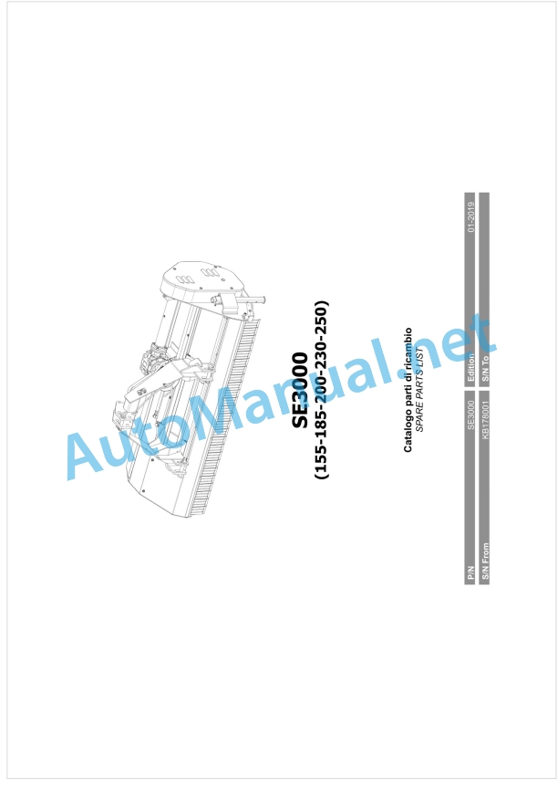 Kubota SE3155, SE3185, SE3200, SE3230, SE3250 Parts Manual PDF 1 Kubota SE3155, SE3185, SE3200, SE3230, SE3250 Parts Manual PDF