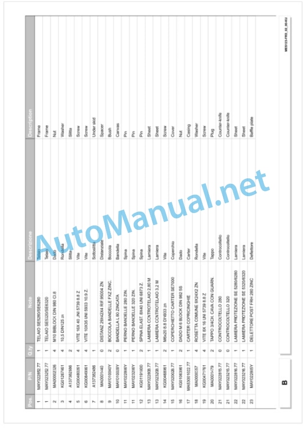 Kubota SE6280-6320 Parts Manual PDF 3 Kubota SE6280-6320 Parts Manual PDF-3