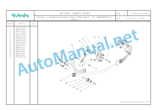Kubota SE7000F Parts Manual PDF 4 Kubota SE7000F Parts Manual PDF-4