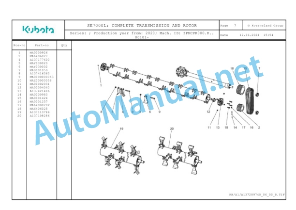 Kubota SE7000L Parts Manual PDF 4 Kubota SE7000L Parts Manual PDF-4