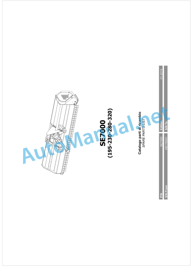Kubota SE7195-7230-7280-7320 Parts Manual PDF 1 Kubota SE7195-7230-7280-7320 Parts Manual PDF