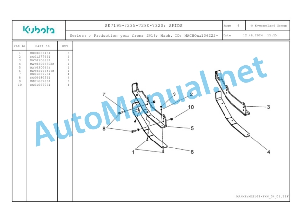Kubota SE7195-7235-7280-7320 Parts Manual PDF 3 Kubota SE7195-7235-7280-7320 Parts Manual PDF-3