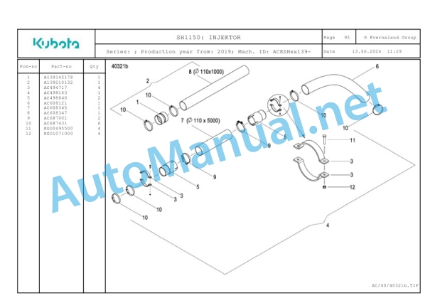 Kubota SH1150 Parts Manual PDF 4 Kubota SH1150 Parts Manual PDF-4