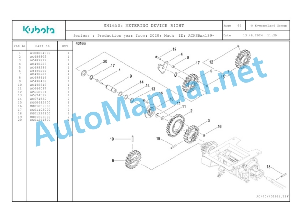 Kubota SH1650 Parts Manual PDF 3 Kubota SH1650 Parts Manual PDF-3