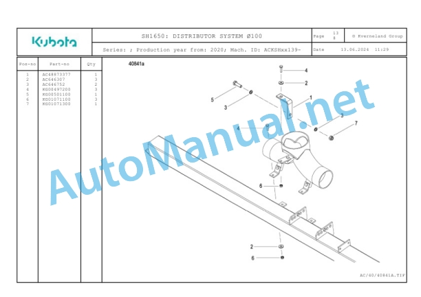 Kubota SH1650 Parts Manual PDF 5 Kubota SH1650 Parts Manual PDF-5