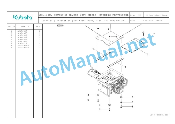 Kubota SH1650C Parts Manual PDF 3 Kubota SH1650C Parts Manual PDF-3