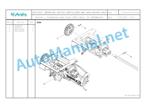 Kubota SH1650C Parts Manual PDF 4 Kubota SH1650C Parts Manual PDF-4