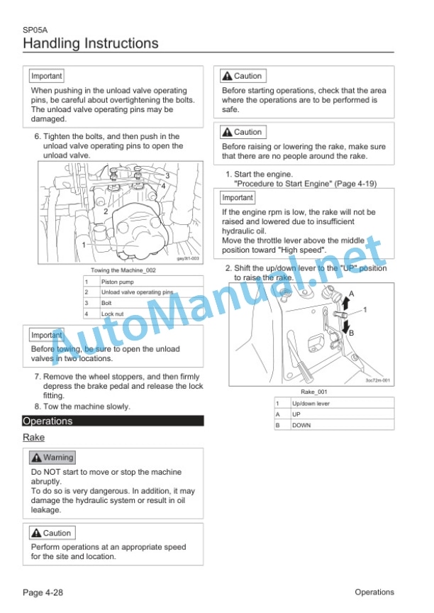 Kubota SP05A Bunker Rake Operators Manual PDF 4 Kubota SP05A Bunker Rake Operators Manual PDF - Image 4