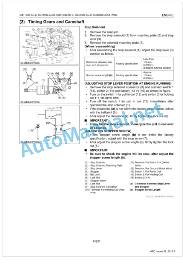 Kubota SQ-1120B-AU-B, SQ-1150B-AU-B, SQ Workshop Manual PDF 3 Kubota SQ-1120B-AU-B, SQ-1150B-AU-B, SQ Workshop Manual PDF-3