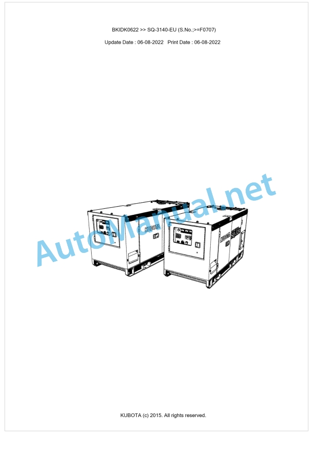 Kubota SQ-3140-EU Parts Manual PDF BKIDK0622 1 Kubota SQ-3140-EU Parts Manual PDF BKIDK0622