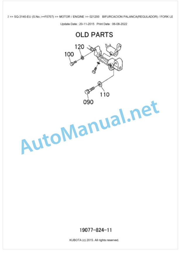 Kubota SQ-3140-EU Parts Manual PDF BKIDK0622 3 Kubota SQ-3140-EU Parts Manual PDF BKIDK0622-3